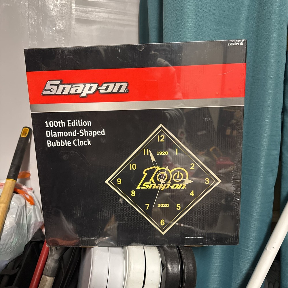 Snap On 100th Edition Diamond Shape Bubble Clock New Sealed in Box