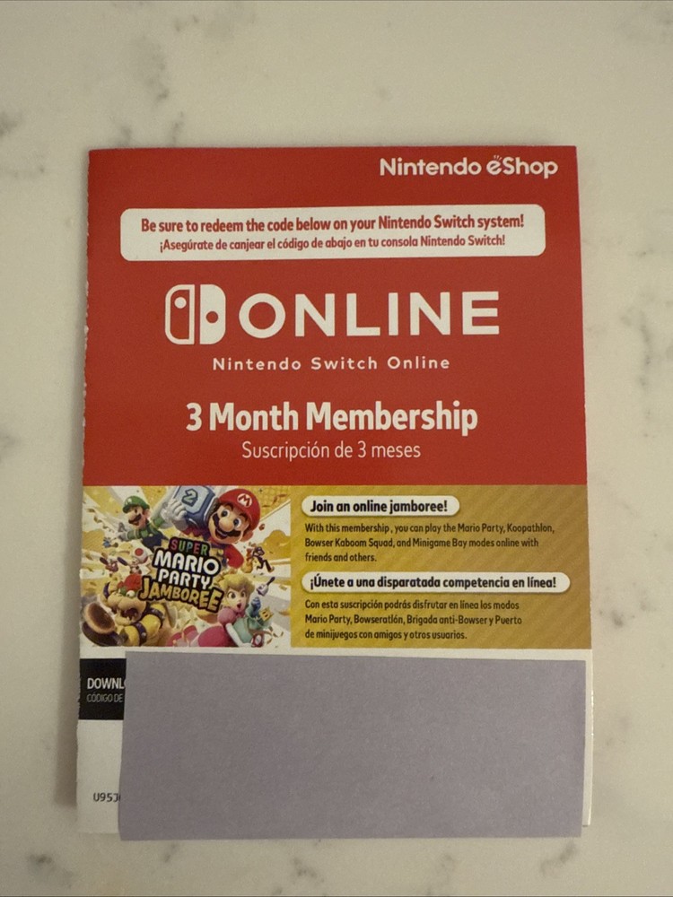 Nintendo Switch Online 3-Month Individual Membership Code