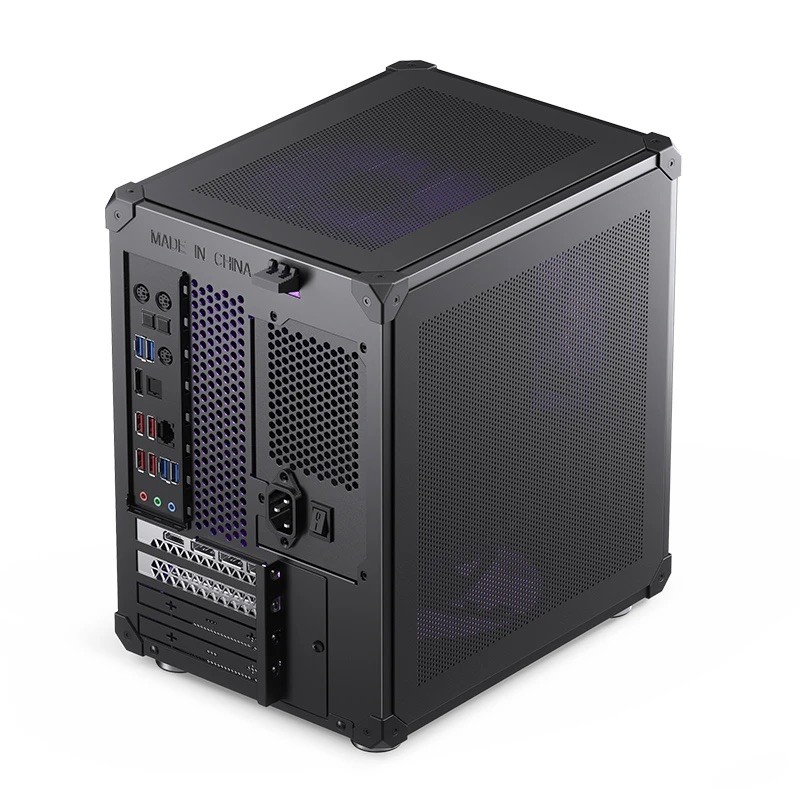 JONSBO C6-ITX/MATX Black with Handle Mesh PC Case, Simple Compact