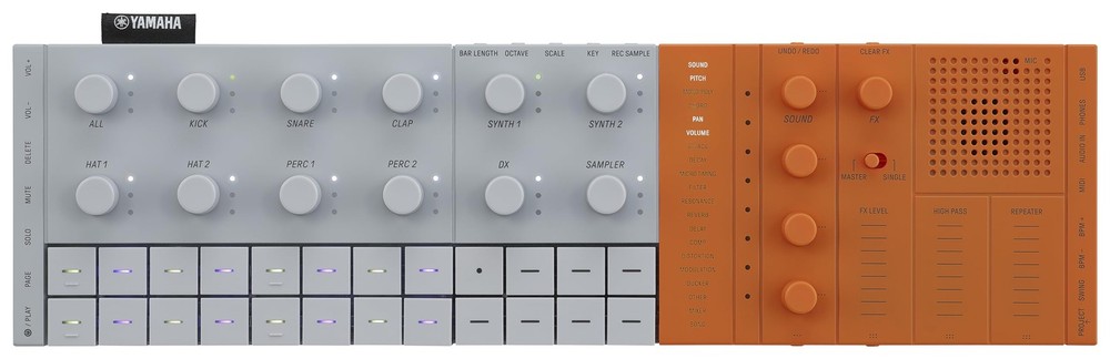 Yamaha SEQTRAK Orange Music Production Studio Groovebox Synth