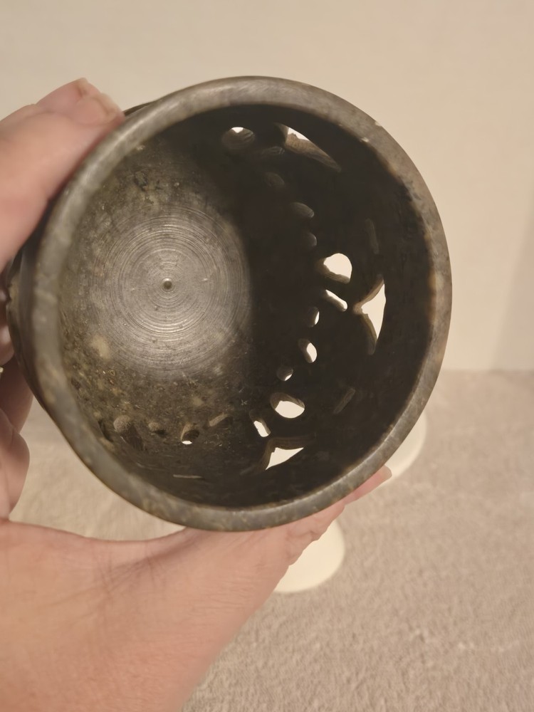 Stone Tealight Candle Holder Elephant Theme
