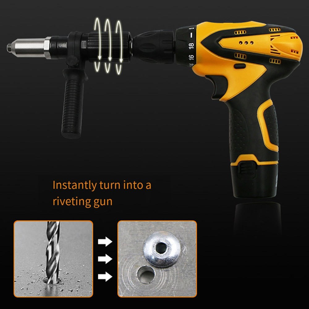 Insert Tool Electric Rivet Nut Gun Cordless Drill Pop Adapter Riveting Riveter ๑