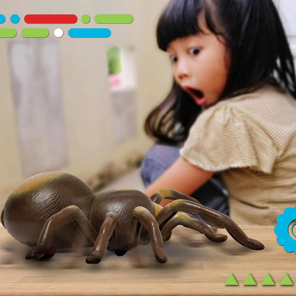 ™ RC Tarantula Spider – Remote Control Toy Spider with Realistic Movement, Red L