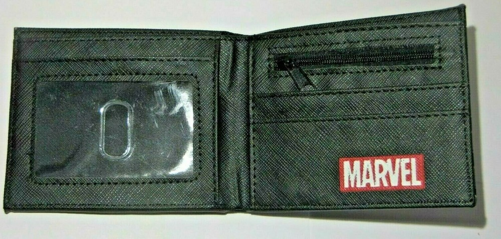 Punisher Themed Mixed Materials BIFOLD WALLET WITH Metal logo #2