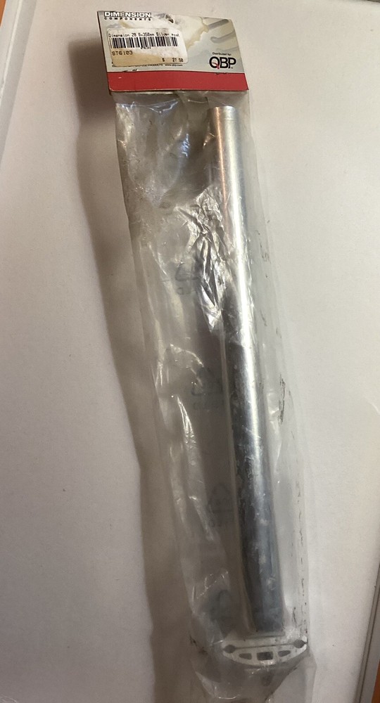 Dimension Silver Seat Post 28.6x350mm. NEW!