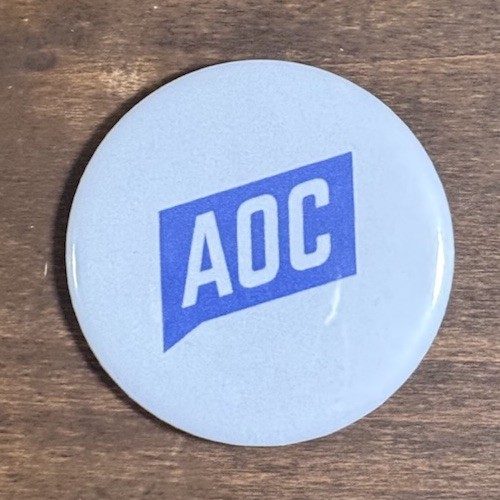 AOC For Congress Button. 2.25inches