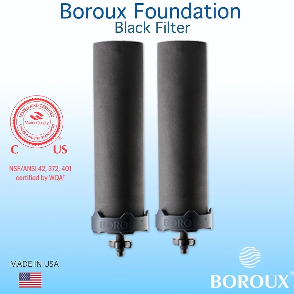 Replacement Filters for Berkey - WQA Certified Boroux Foundation (Set of 2)