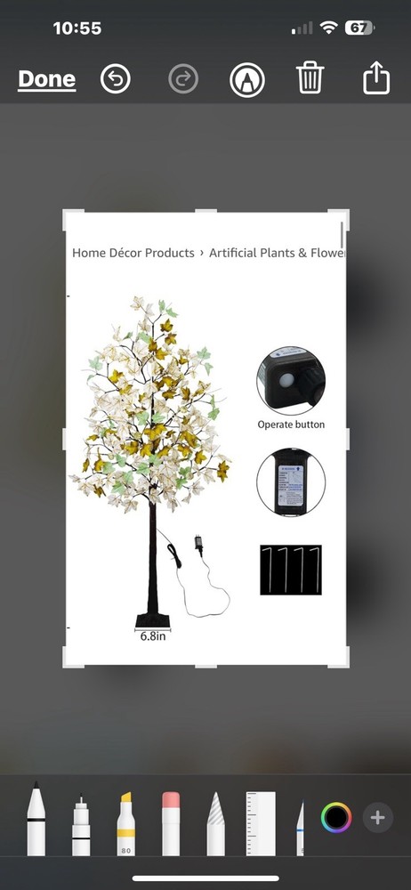 Lightshare Lighted Maple Tree 6FT 96 LED Artificial Fall Tree