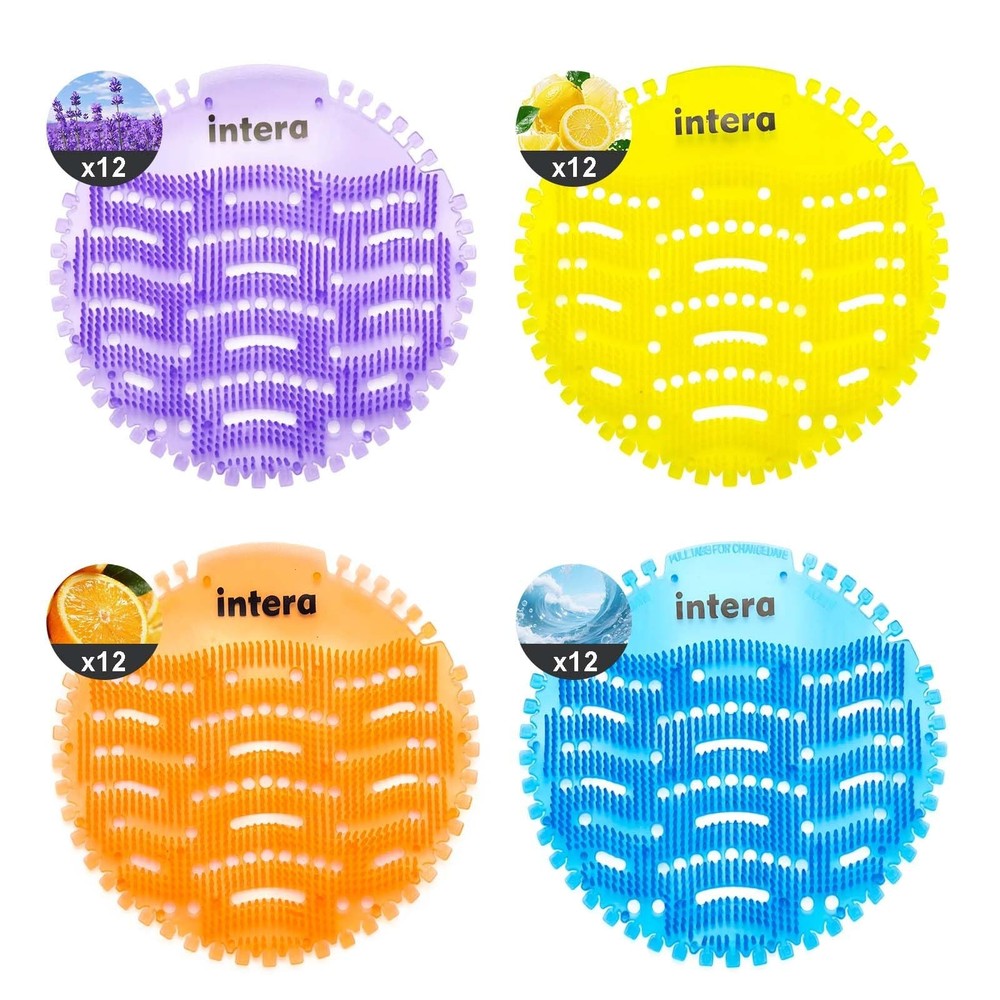 48 PACK Urinal Screen Deodorizer, 3D Wave Anti-Splash Odor Protection Urinal ...