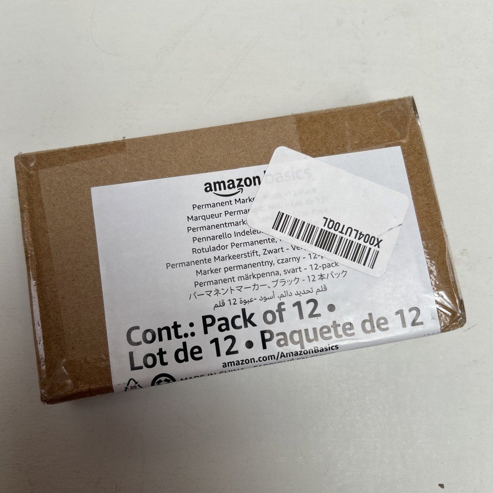 Amazon Basics Fine Tip Permanent Markers for Writing, Drawing, Quick Drying, Off