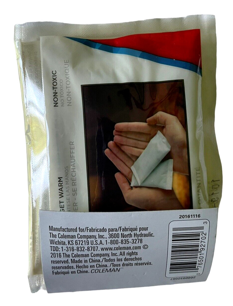 Disposable Hand Warmers - Open & Shake - Coleman  4 Count