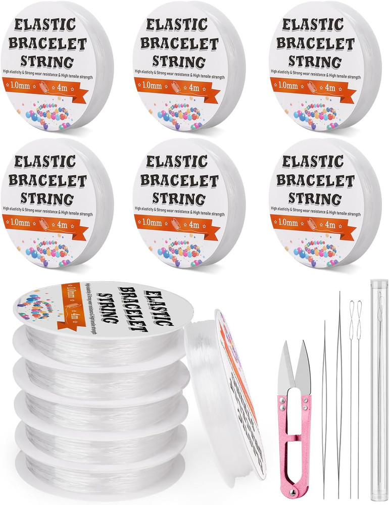 1 Mm Stretchy Bracelet String Elastic String for Bracelet Making Easy to Knot wi
