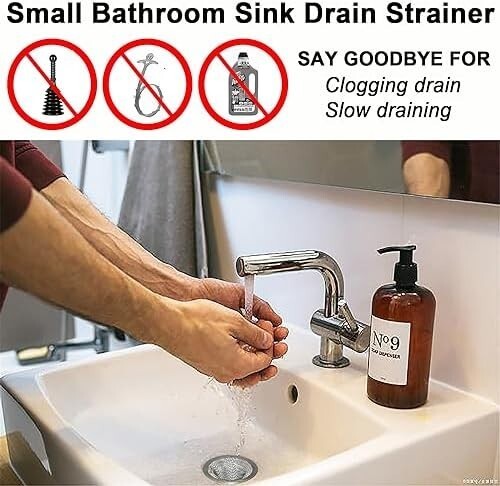 2-Pack Drain Strainers – 2 Sizes Mesh Catcher ( Silver )