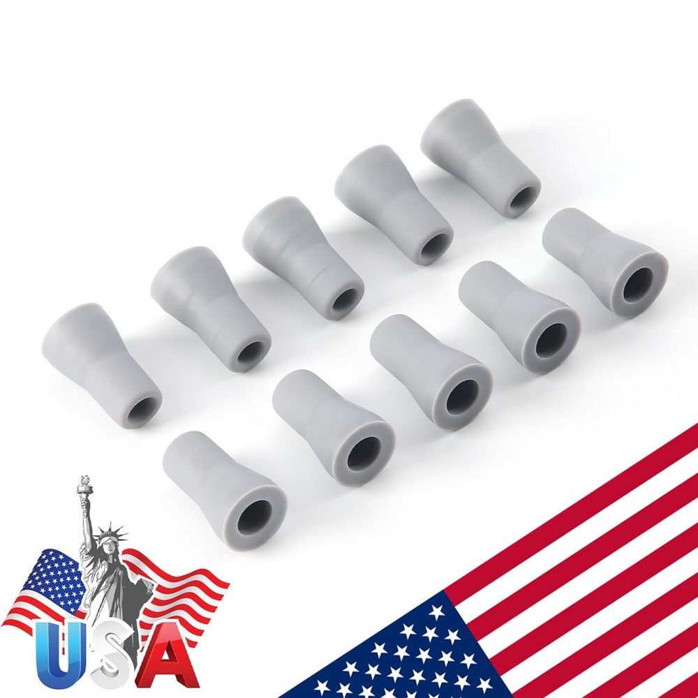 10pcs Dental Saliva Ejector Weak Suction Rubber Snap Tip Adapter Replacement