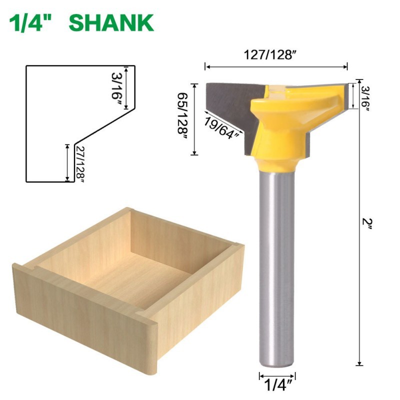 Reversible Drawer Front Router Bit - 1/4" or 6mm Shank