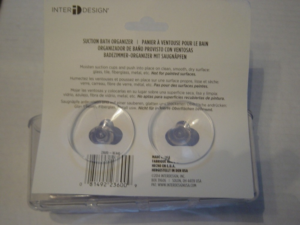 Inter iD Design Suction Bath Organizer Model 23600-RC440