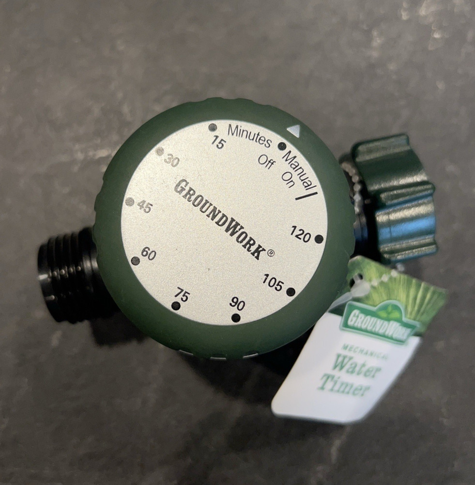 New GroundWork Mechanical Water Timer ABS Plastic Green 8 Separate Settings