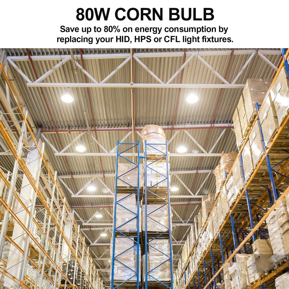 277-480V Industrial LED Corn Light Bulb 200W Warehouse Highbay Lighting E39 Base