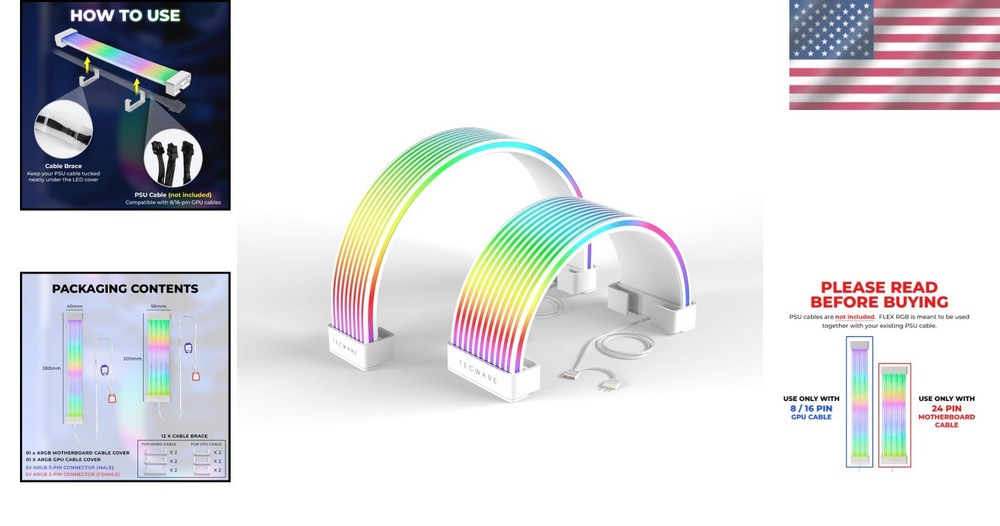 ARGB Cable Extension Kit for Motherboard & GPU - Easy Installation