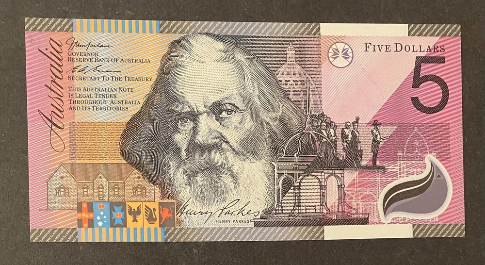Australia Polymer Banknote 5 dollars, 2001, About UNC