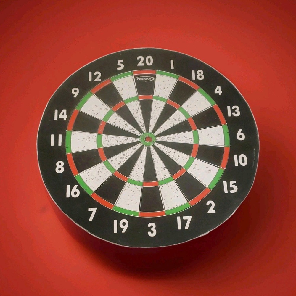 Halex Double-Sided Dart Board Standard & Baseball Game Reverse Side