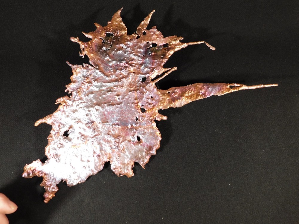 BIG! Bright Solid Solid COPPER Splash ART Sculpture Arizona 431gr