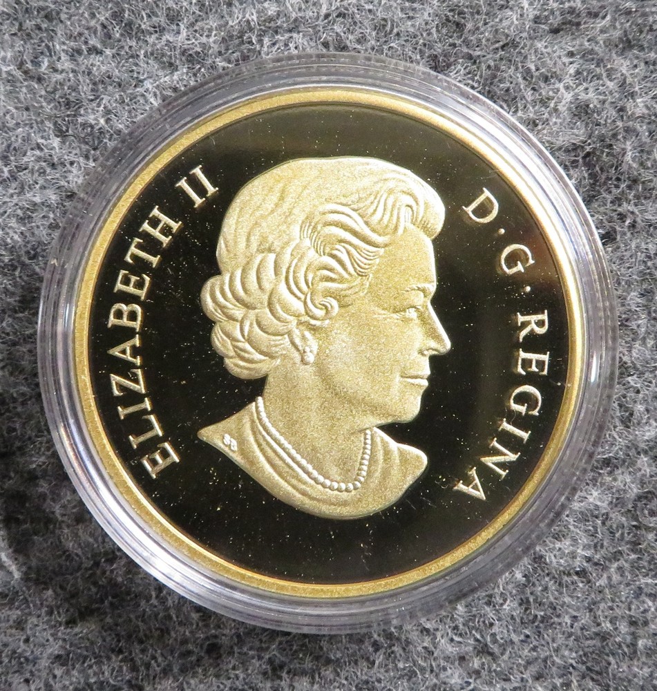 2014 Canada $20 Gold Plated Silver Proof Coin - Bald Eagle