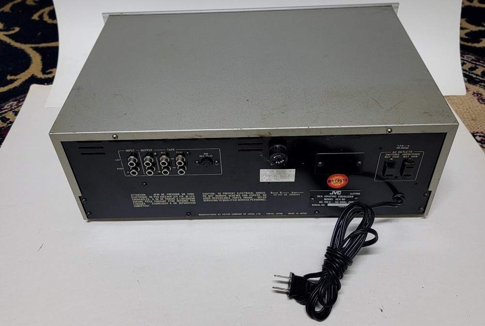 JVC SEA-80 Multi-Voltage Stereo Graphic Equalizer Powers On AS IS Untested