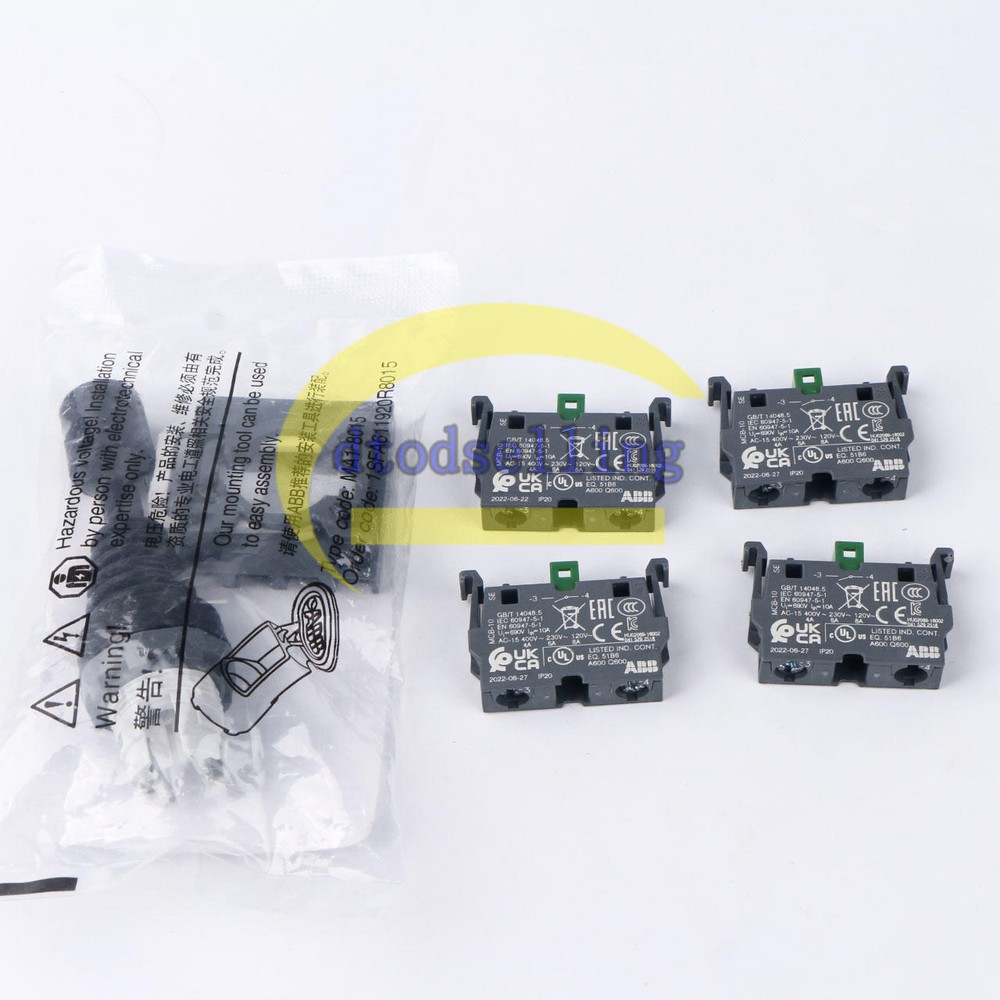 1x ABB Control Joystick Switch MJS6-40B with 4 MCB-10 Contacts Reset Type