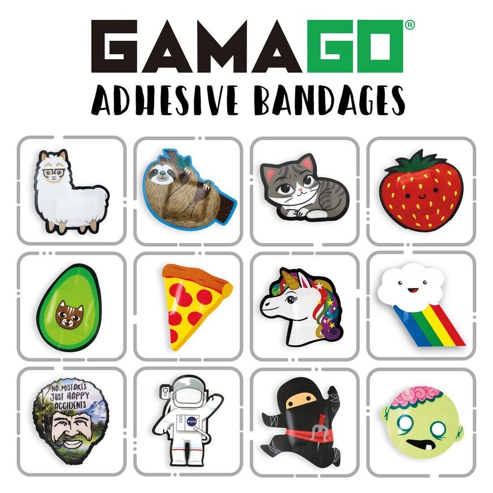 Fries Pattern Self-Adhesive Fun Novelty Bandages 18pcs