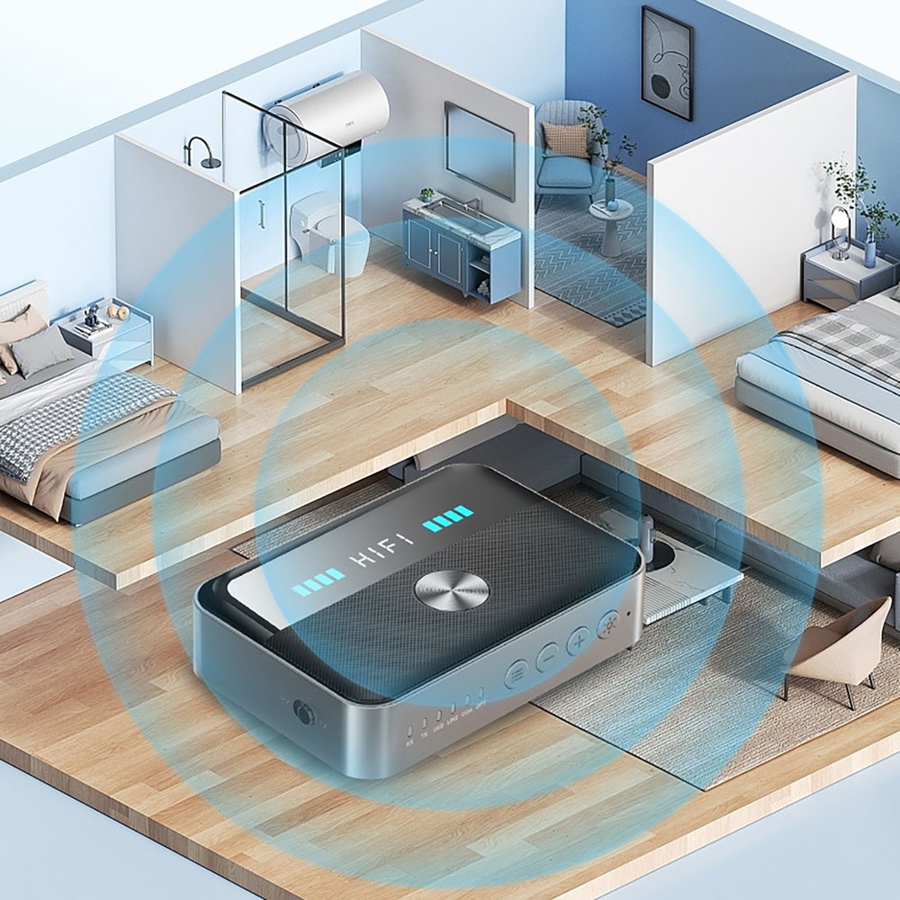 Bluetooth 5.3 NFC Transmitter Receiver Audio Adapter For TV Home Stereos