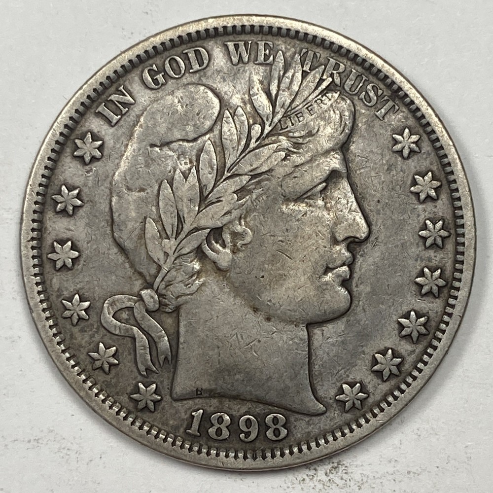 1898 Barber Half .50. Very Fine.