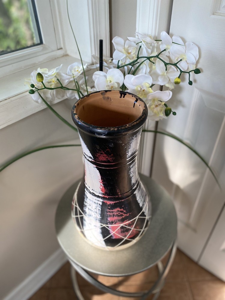 Vintage Painted Ceramic DRUM