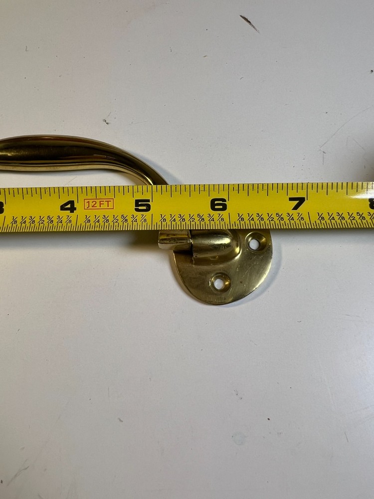 Antique Solid Brass Folding Chest Handle Drop Pull 6.5” Marine Campaign Trunk