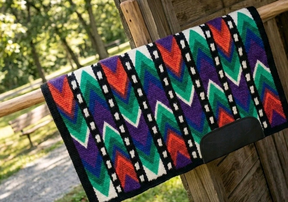 ranch saddle pad Purple Orange Black