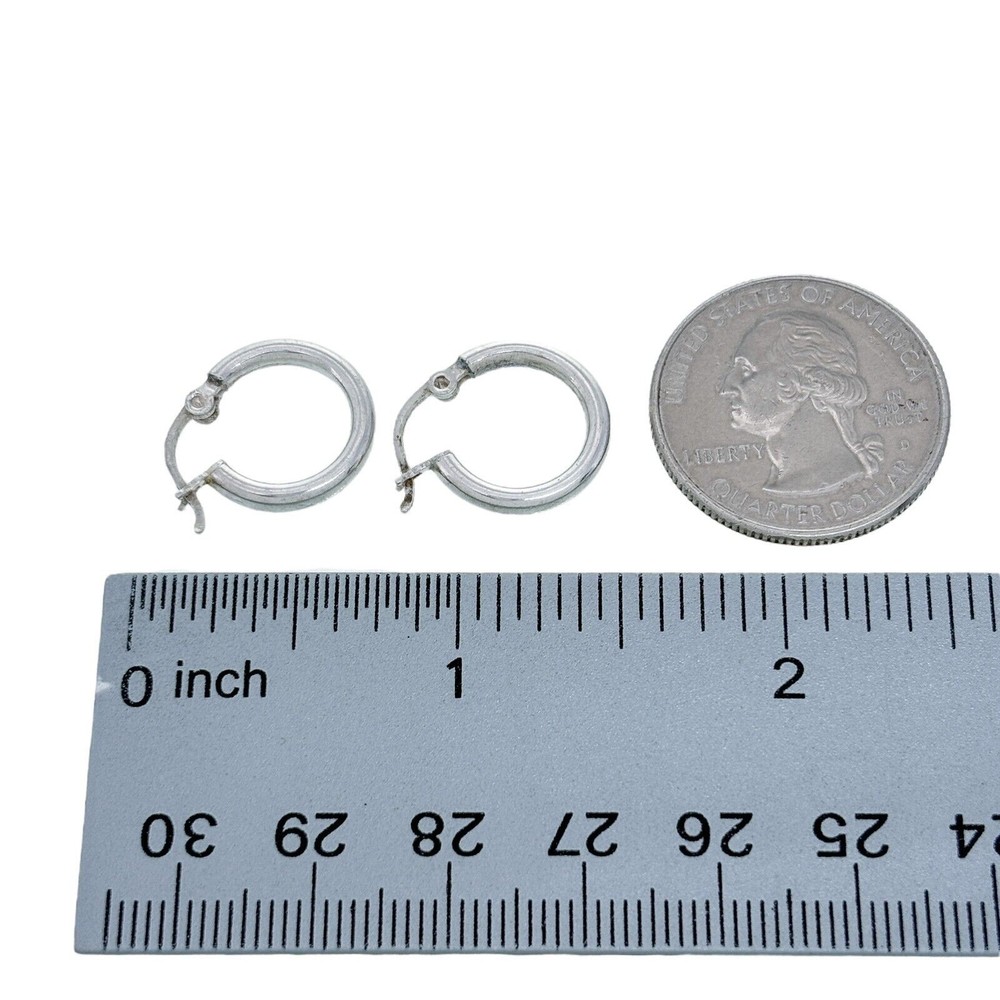 Vintage Silver-Tone Hoop Earrings