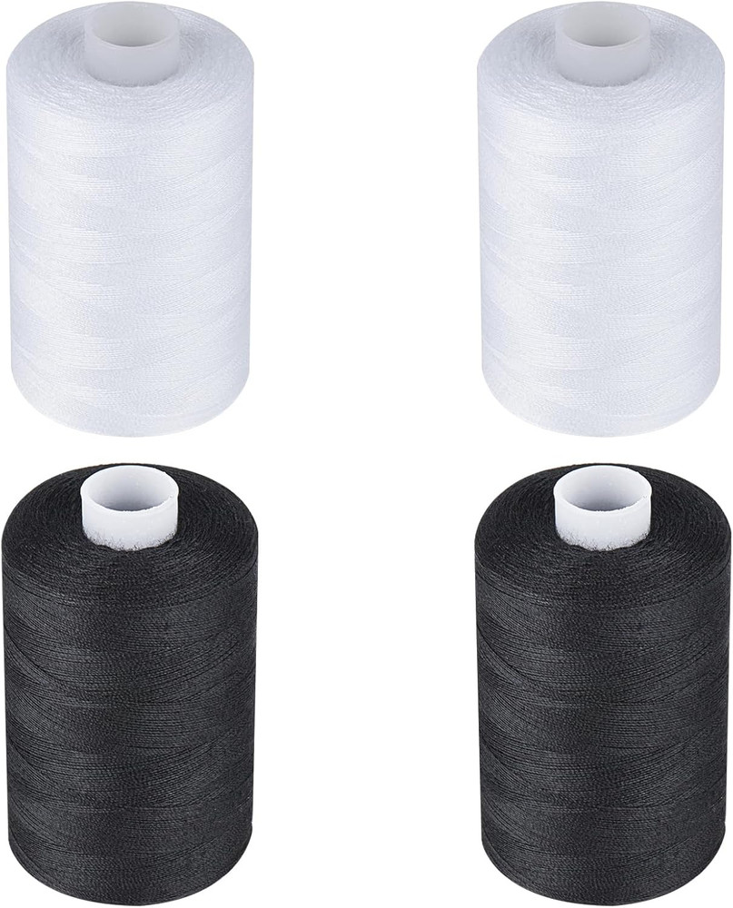 Simthread All Purpose Sewing Thread, 4 Spools Each 1000 Yards of Polyester Threa