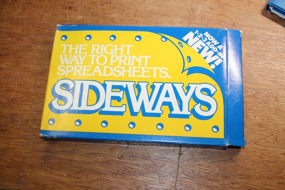 Vintage Sideways V3.10 The Right Way To Print Spreadsheets MS DOS Version