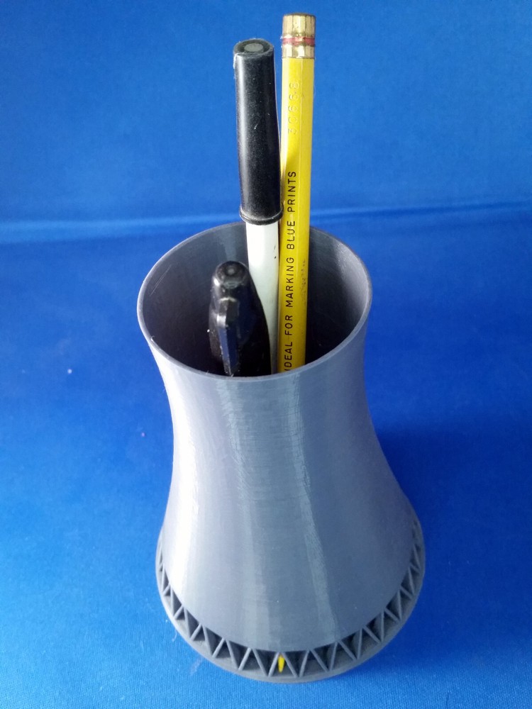 Hyperboloid Cooling Tower Pencil Cup