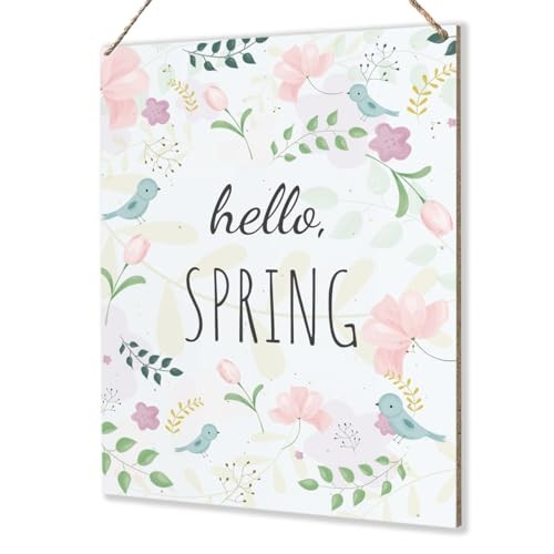 Hello Spring Sign Spring Decor Spring Decorations for Home Office Spring03