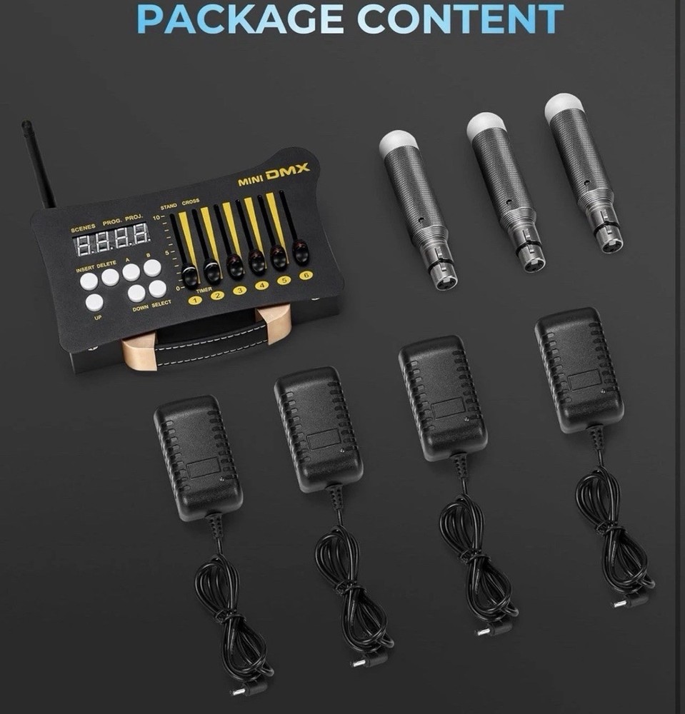 DMX Controller Mini Portable DMX 512 Controller with 3Pcs DMX Controller Dfi DJ