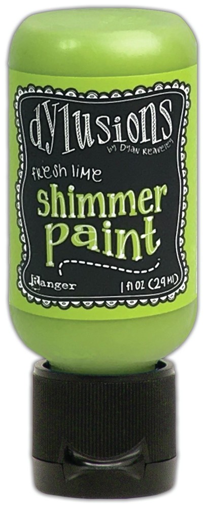 Dylusions Shimmer Paint 1oz-Fresh Lime - 3 Pack