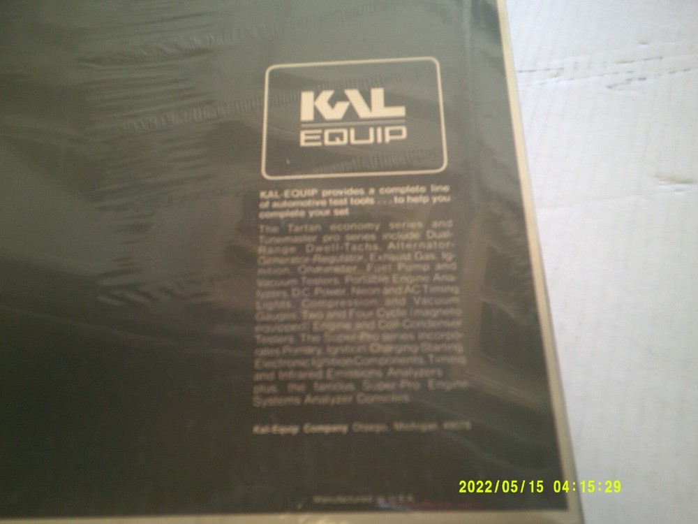 Vintage KAL EQUIP Engine Analyzer w/ Cables & Instructions Mod# 4083 ELECTRONIC