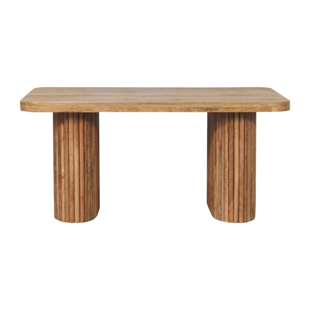 Modern Oak-ish Mango Wood Bench