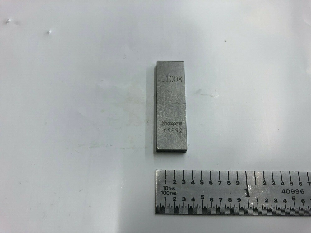 .1008 Starrett Rectangular Steel Gage Gauge Block.