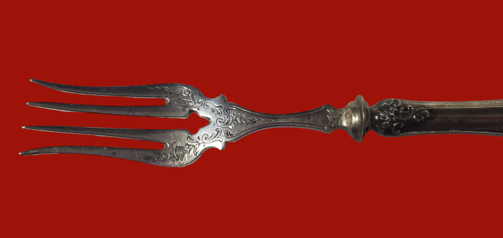 German 800 Silver Hollow Handle Fish Fork 13278