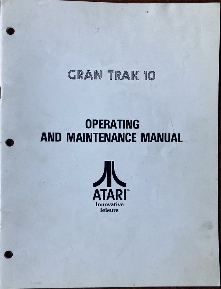 Gran Trak 10 Arcade Game Manual