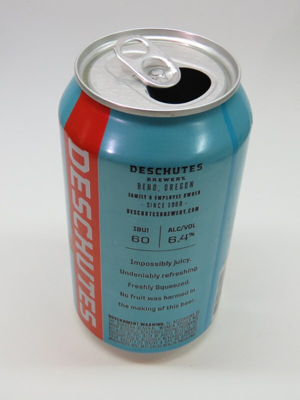 Craft Beer Empty Can ~ DESCHUTES Brewing Freshly Squeezed IPA ~ Bend, OREGON