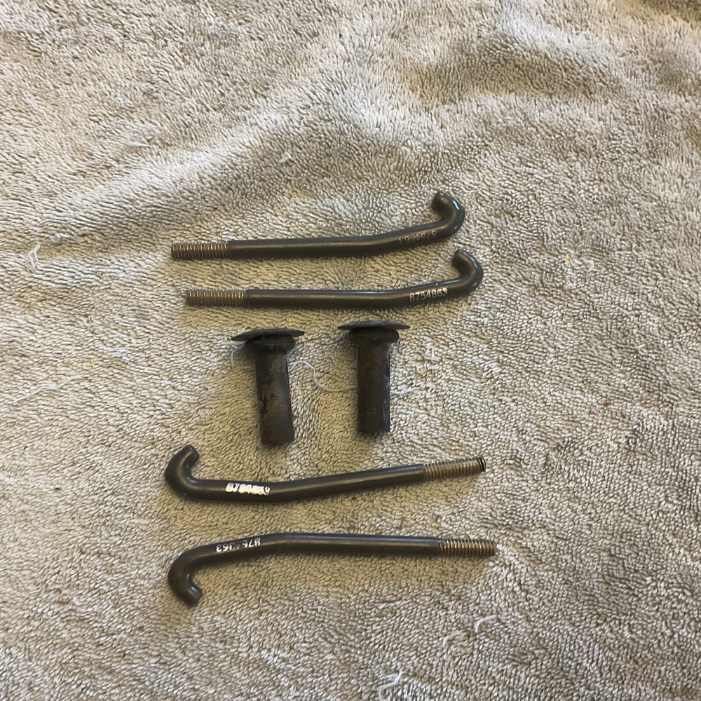 NOS M151 M151A1  M151A2 Mutt Battery Tray Drains + Hold Down J Hooks Bolts