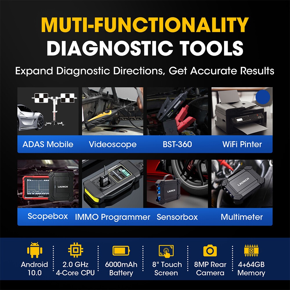 LAUNCH X431 Pros Elite V Pro3S+ Bidirectional Car Diagnostic Scanner Key Coding